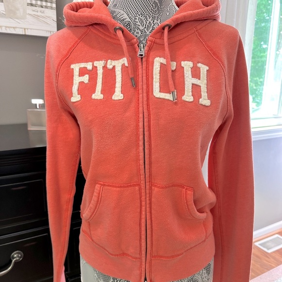 Abercrombie & Fitch NY Coral Full Zip Hoodie Women’s L - Picture 3 of 15